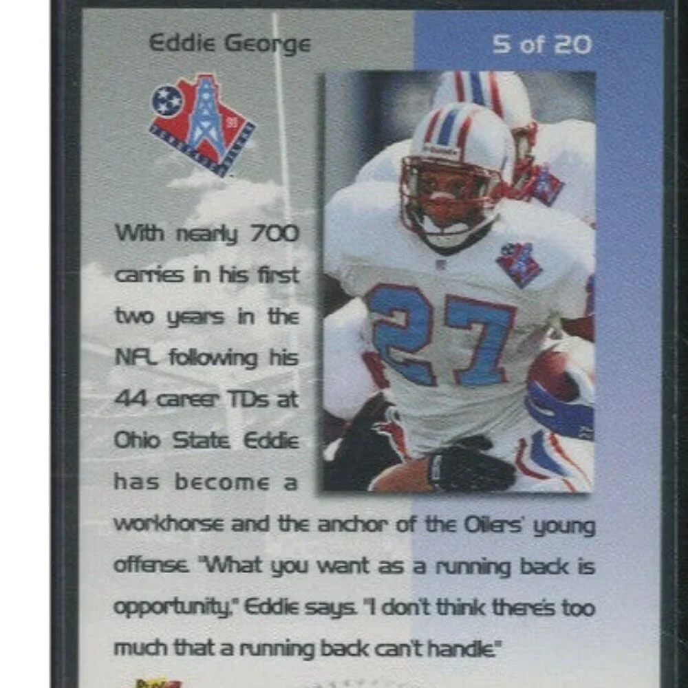 1998 Leaf Rookies and Stars Touchdown Club Eddie George #4048/5000
